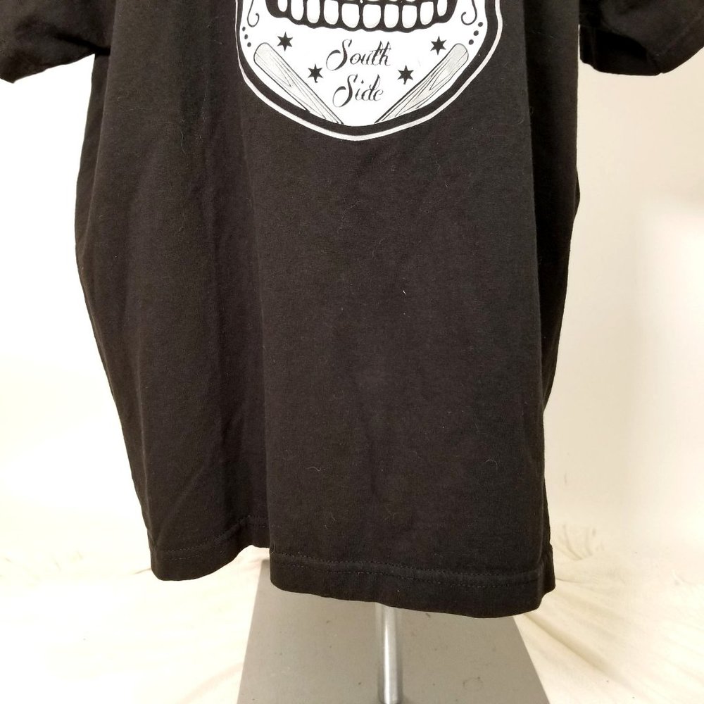 Chicago South Side White Sox T Shirt 2XL Black Sugar Skull Muertos Day of Dead - Picture 6 of 10